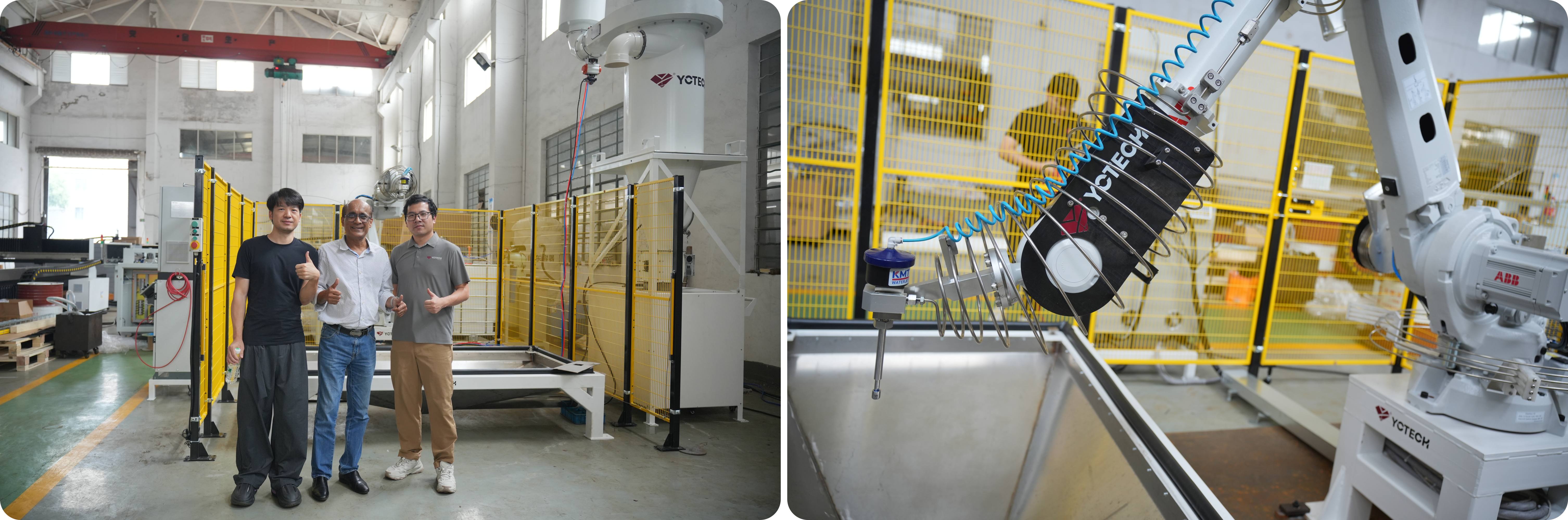Thai Client Visit YC Waterjet 6-Axis Robotic Cutter2 Thai Client Visit YC Waterjet 6-Axis Robotic Cutter2
