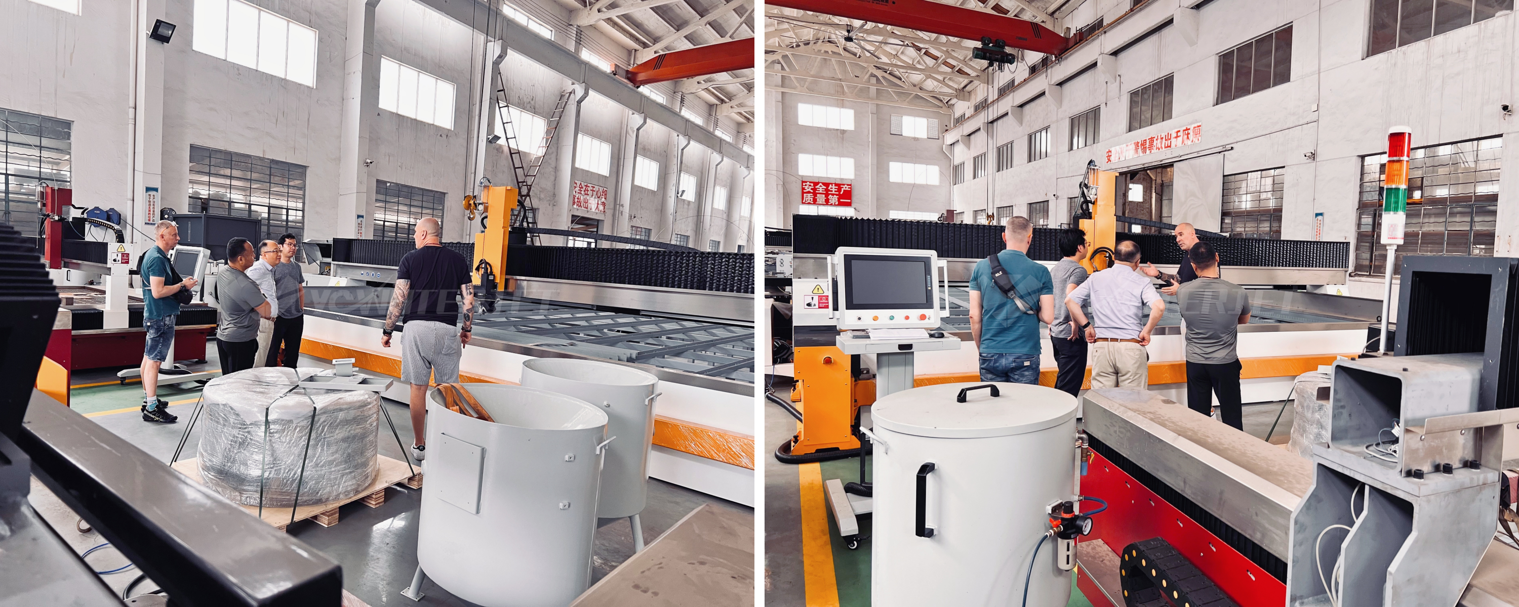 European Bosnian customers visited YC Waterjet European Bosnian customers visited YC Waterjet