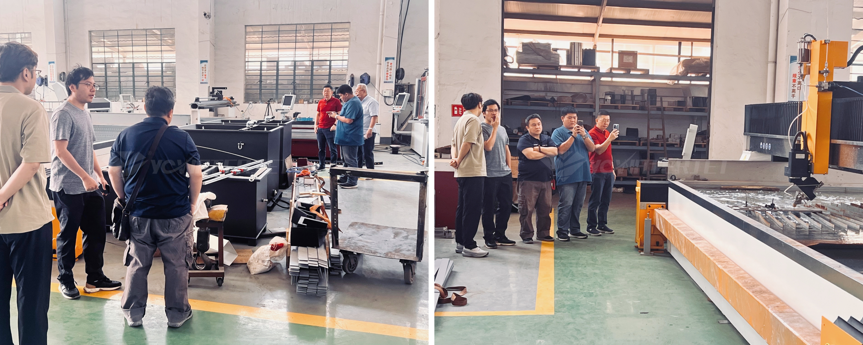 Malaysian customer visits YC waterjet Malaysian customer visits YC waterjet