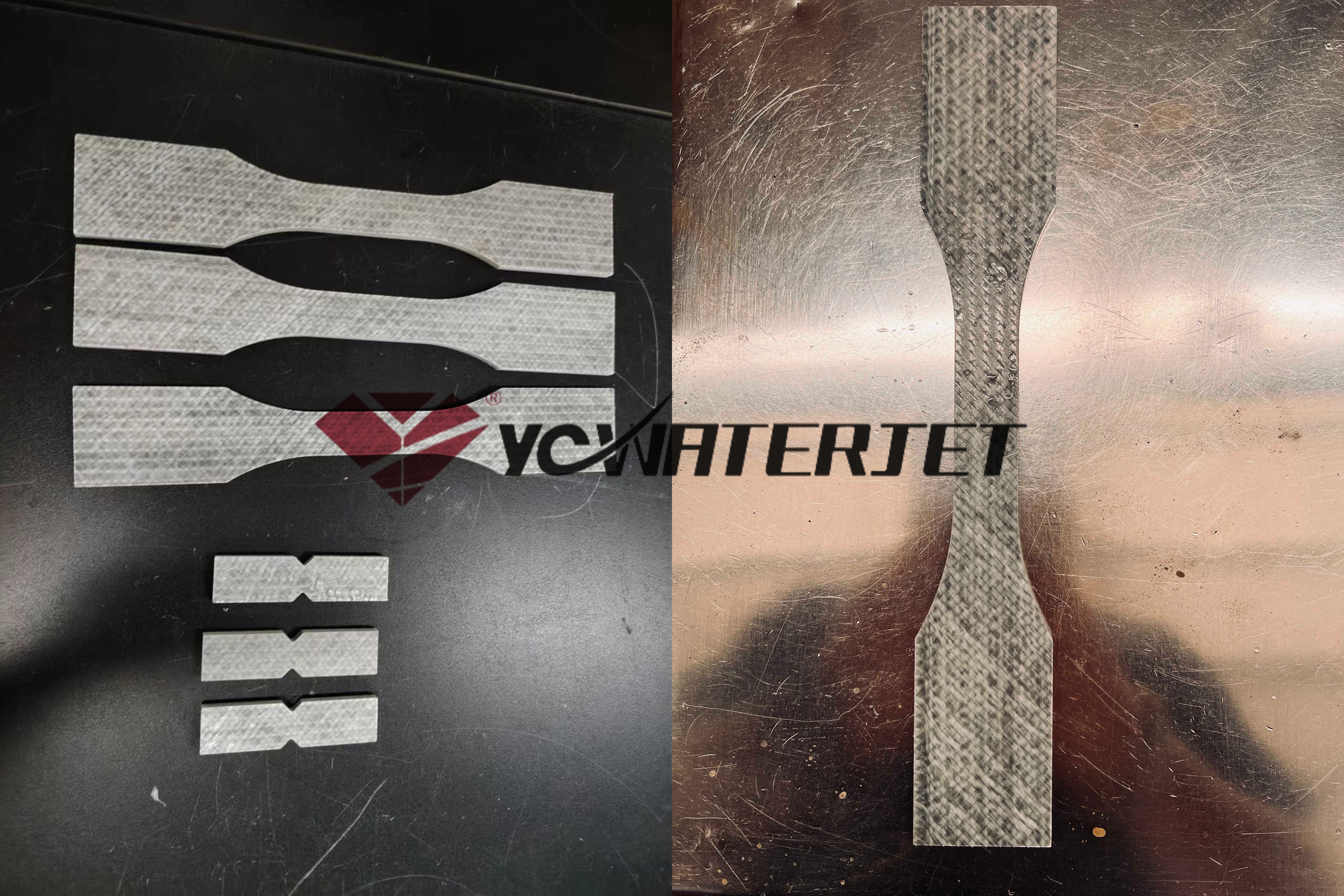 The material after tensile testing