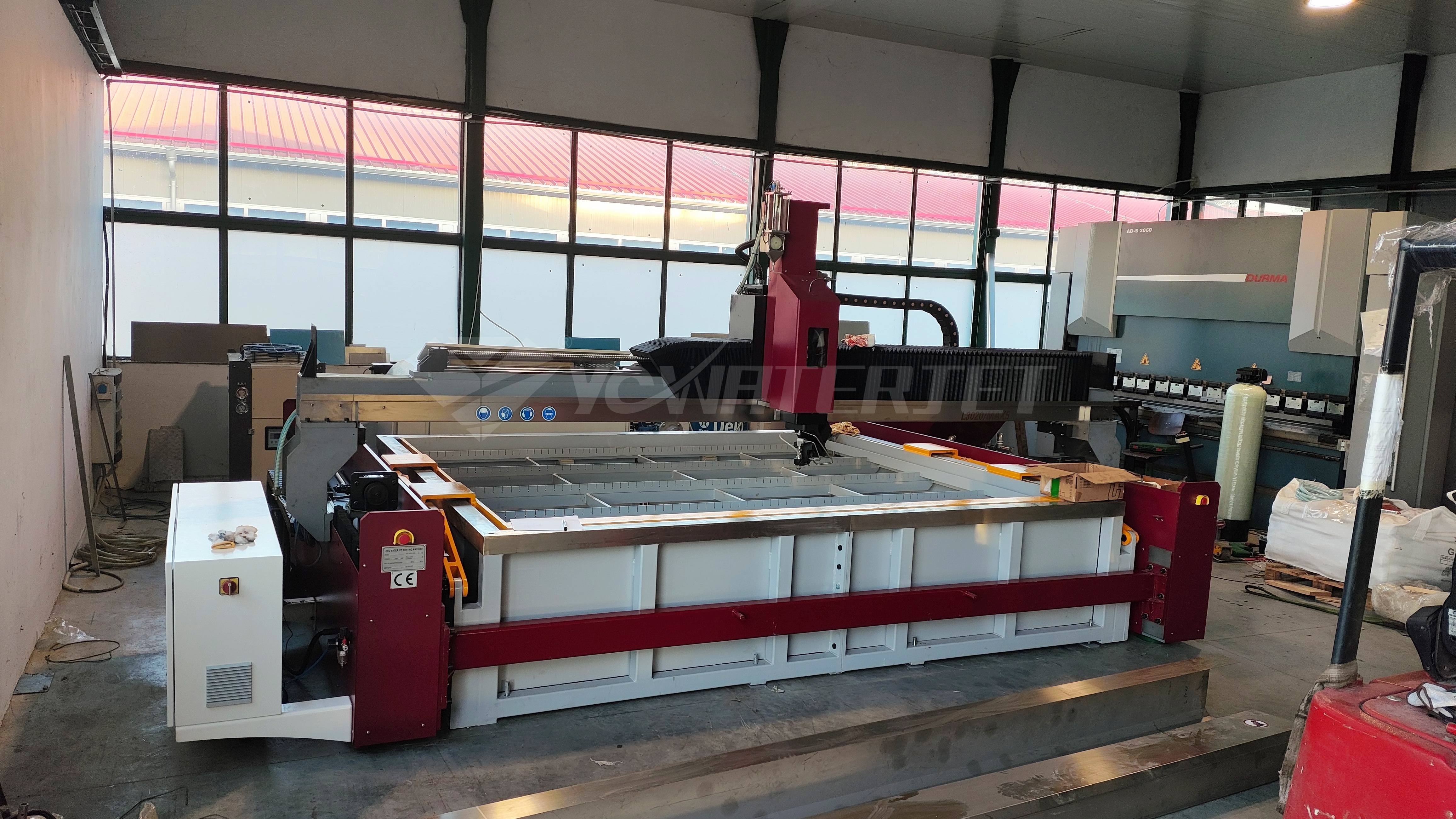 Water jet cutting table