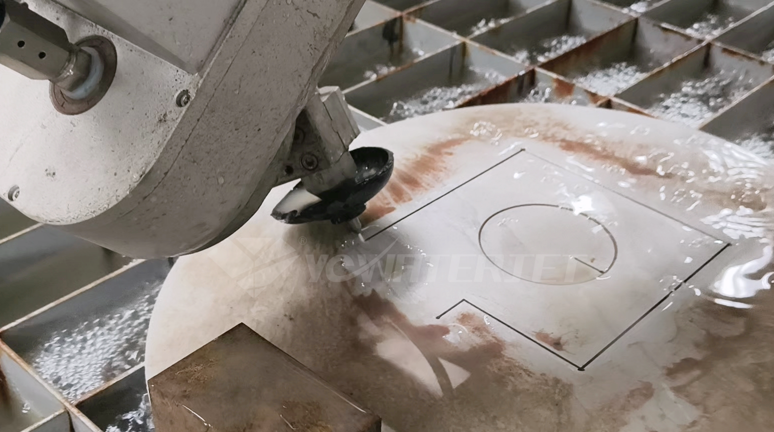 5-axis waterjet bevel cutting