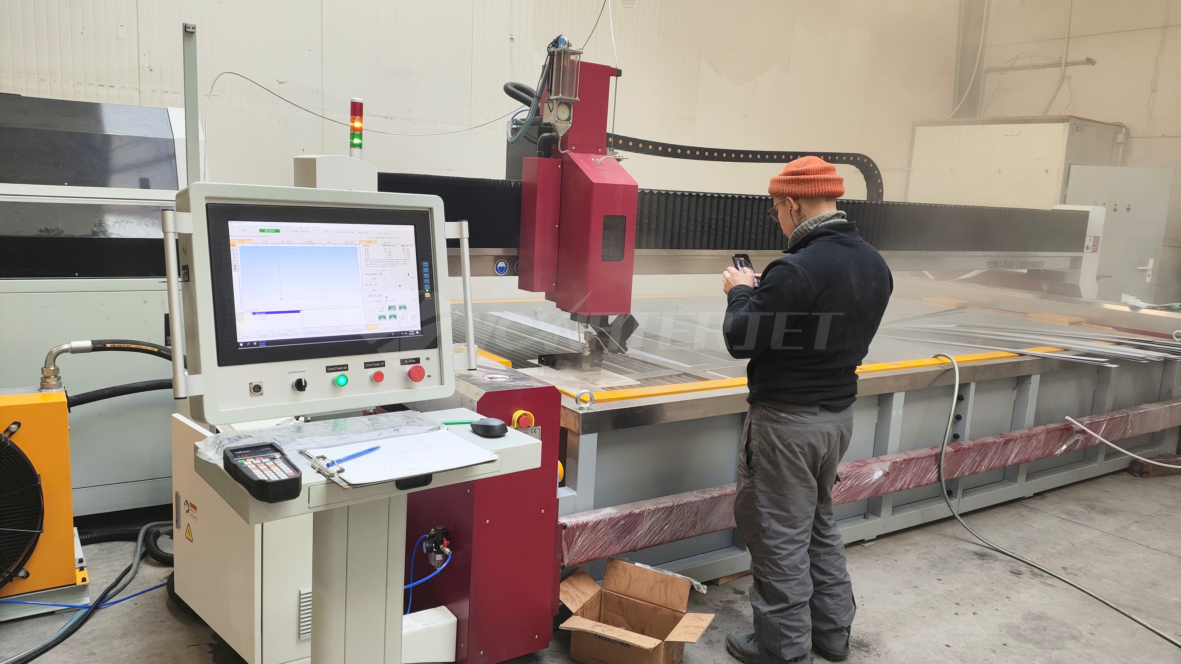 L4020 5axis Waterjet On-site installation & commissioning