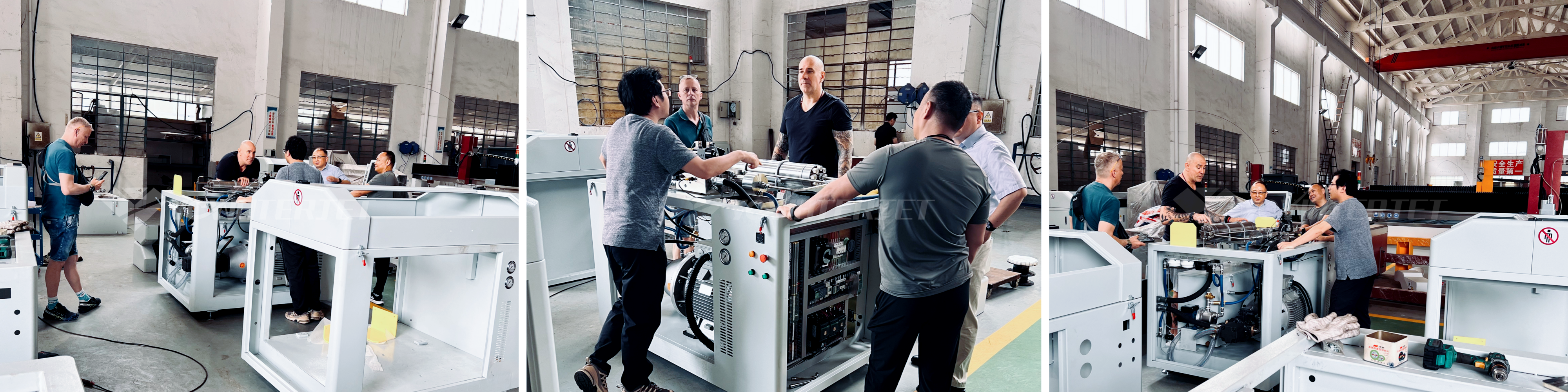 European Bosnian customers inspect the high-pressure pump European Bosnian customers inspect the high-pressure pump